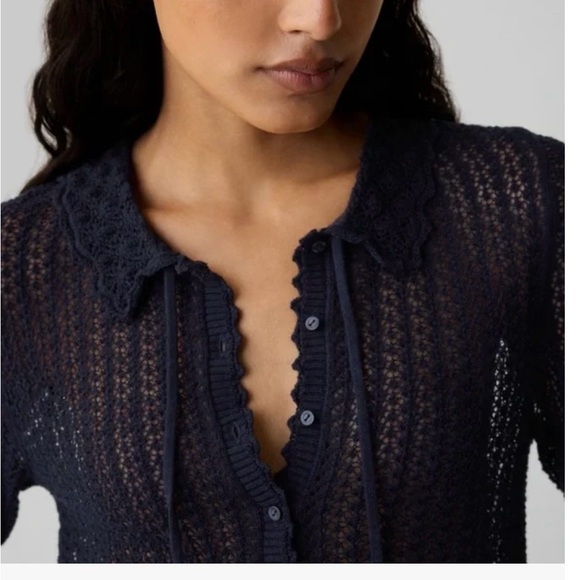 Gap & DOEN linen cardigan sweater - Picture 4 of 5